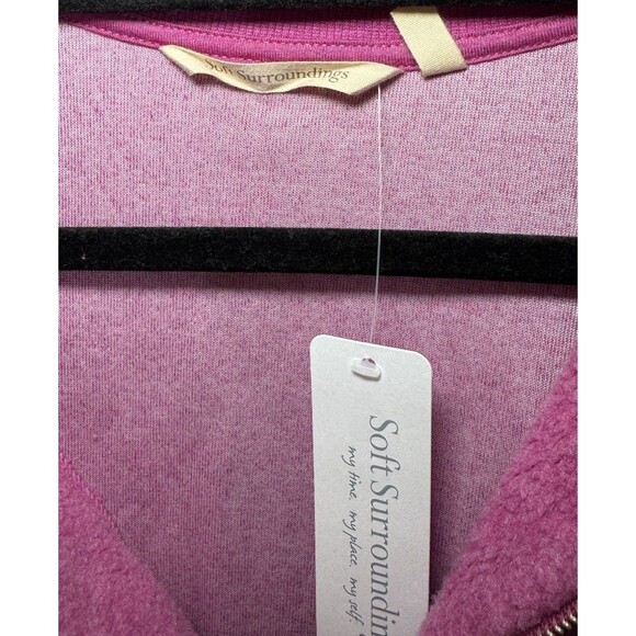 NWT Soft Surroundings Adalyn Retro Rose Fleece Tunic Pullover Sweatshirt Sz M - Picture 8 of 9